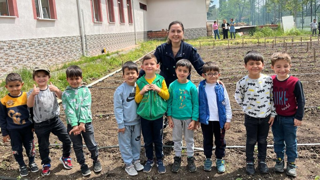 Sabri Kahvecioğlu İlk/Ortaokulu'ndan Geri Dönüşüm Bahçesi